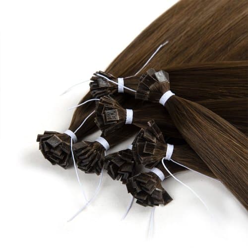 Flat-Tip Human Hair Extensions
