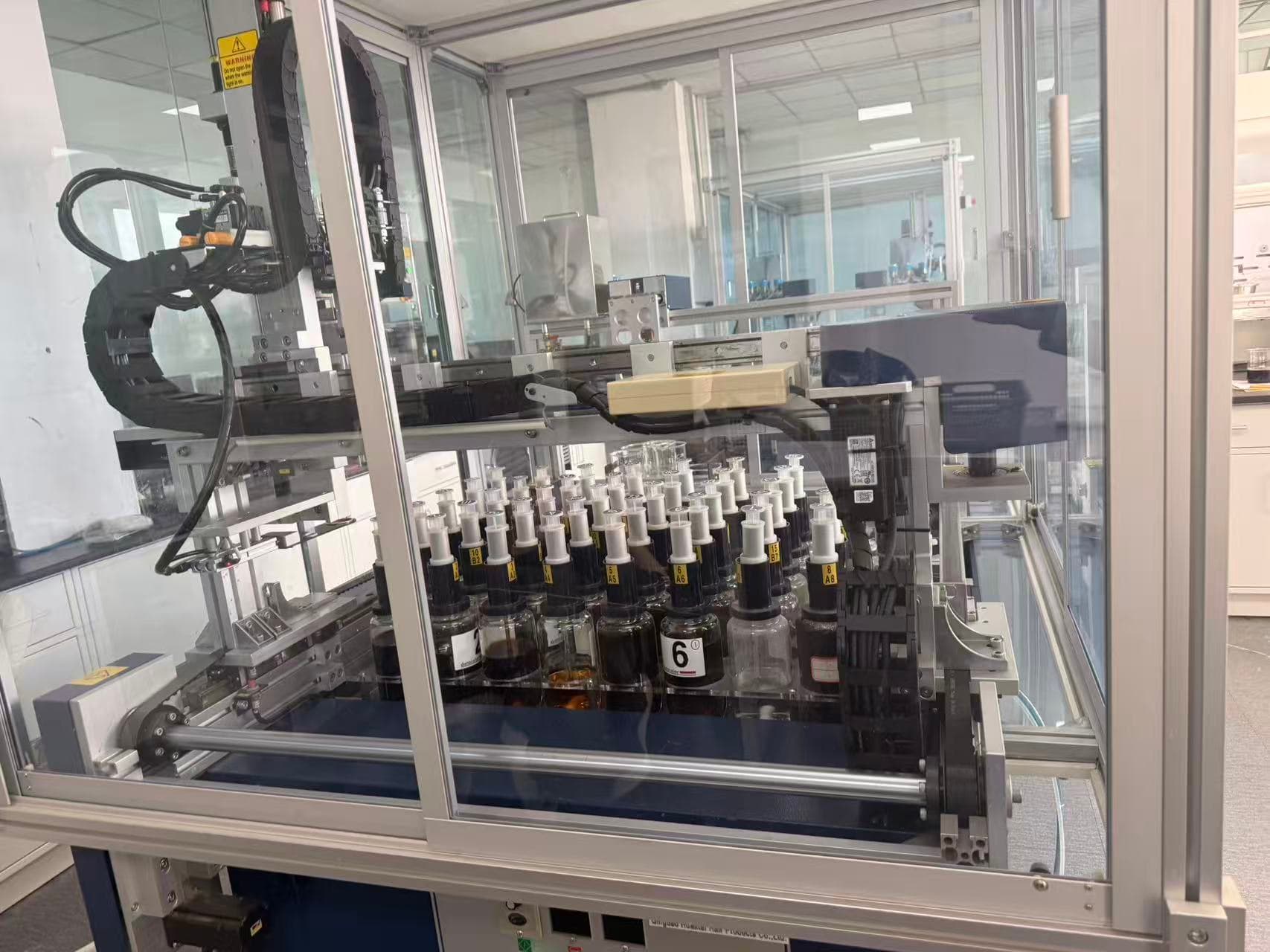 Dyeing workshop — automated colour dispensing at Prime Human Hair in Qingdao