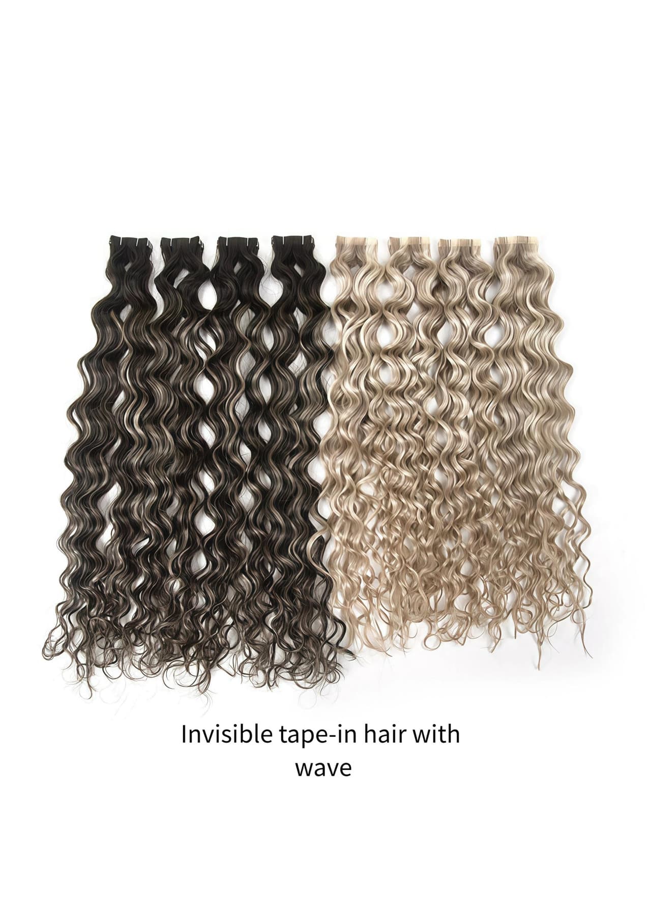 Invisible Wavy Tape-In Extensions product and construction reference 21