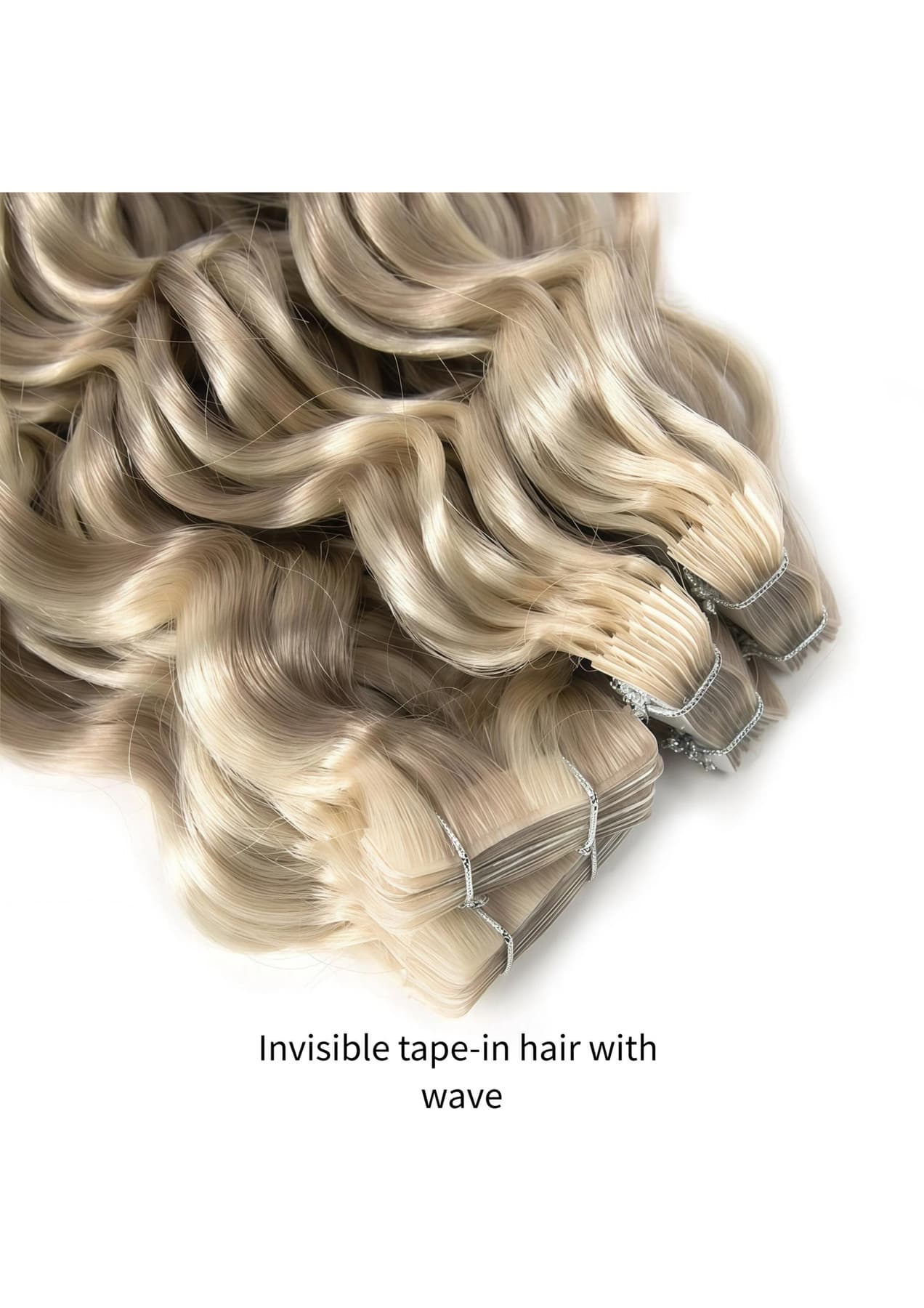 Invisible Wavy Tape-In Extensions product and construction reference 24