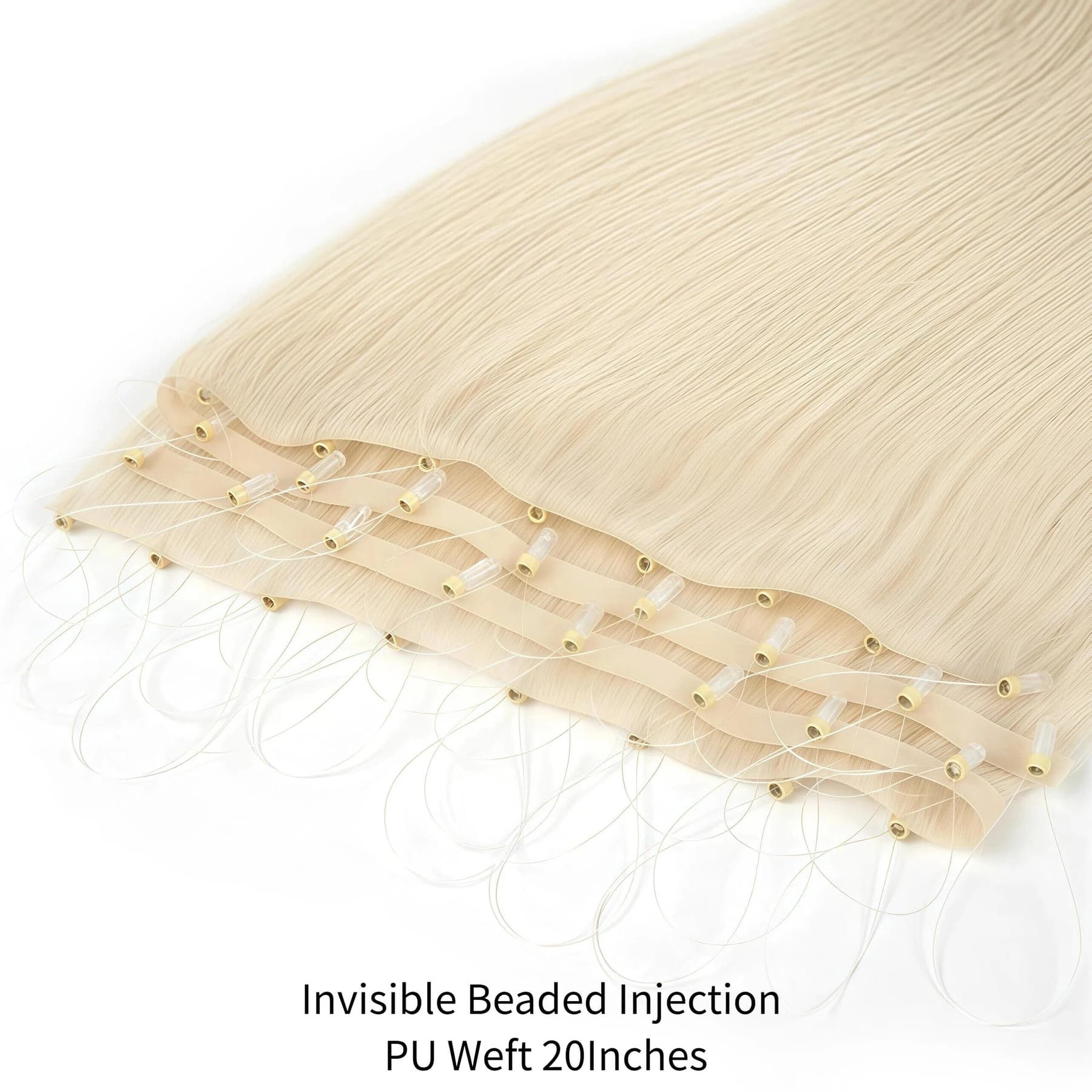 Invisible Beaded Injection PU Weft product and construction reference 54